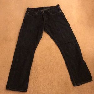 Mens Levi’s 514 dark blue denim 33 W and 32 L